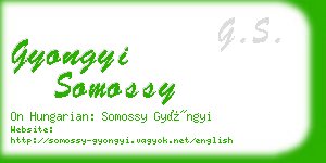 gyongyi somossy business card